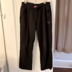 Puma black straight leg sweatpants mens size L